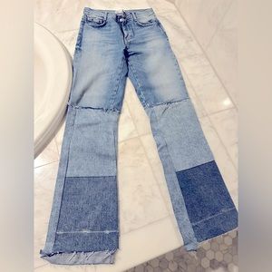 SOLD!!! Zara limited edition patchwork wide leg jeans